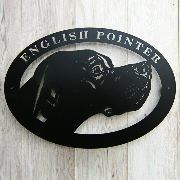 Metal dog sign "English Pointer"