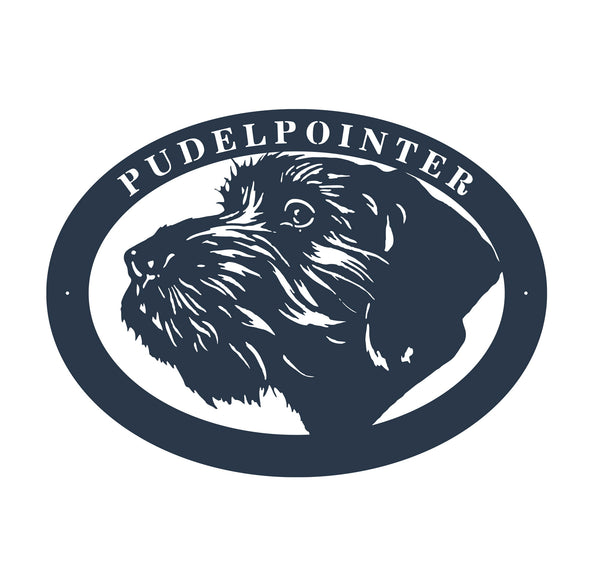 Metal dog sign "Pudelpointer"