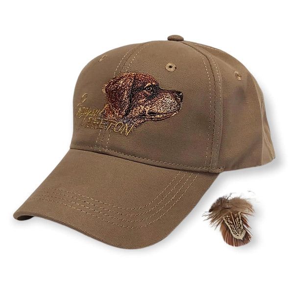 Hunter's cap "Epagneul Breton" olive (dark dog)