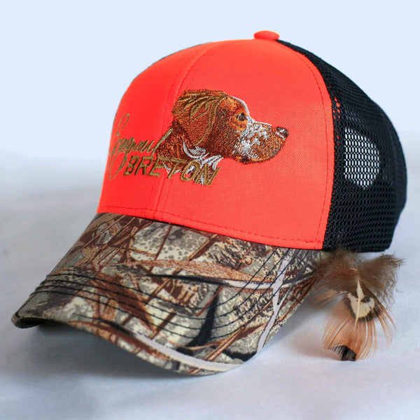 Hunters hat "Epagneul Breton" orange-grey-camo