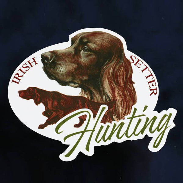 Hunting dog decal "Irish setter"