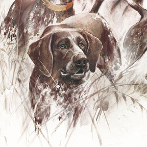 "Hunting with German Shorthaired Pointer"