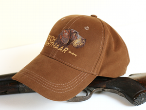 Hunting hat "German wirehaired pointer (Deutsch drahthaar)" brown