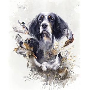"Poetry of bird hunting" author's signed print