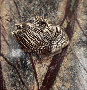 Bronze pin "Pudelpointer"