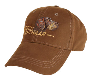 Hunting hat "German wirehaired pointer (Deutsch drahthaar)" brown