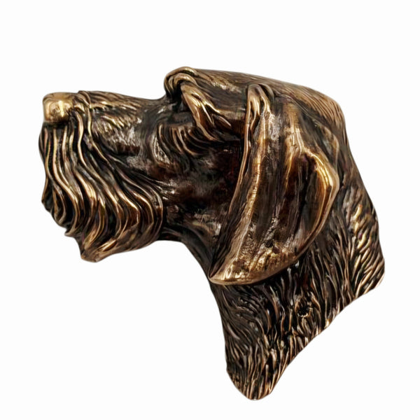 Deutsch Drahthaar Bronze Brooch