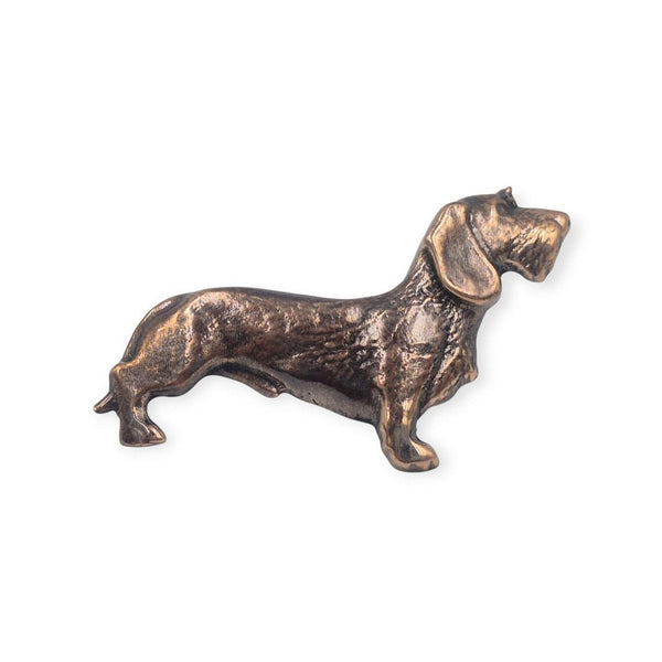 Bronze pin "Wirehaired Dachshund"