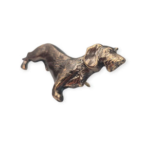 Bronze pin "Wirehaired Dachshund"