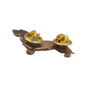 Bronze pin "Wirehaired Dachshund"