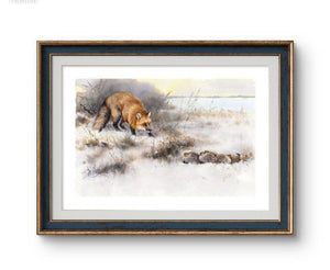 "Fox and Partridges. The Silent Hunt"