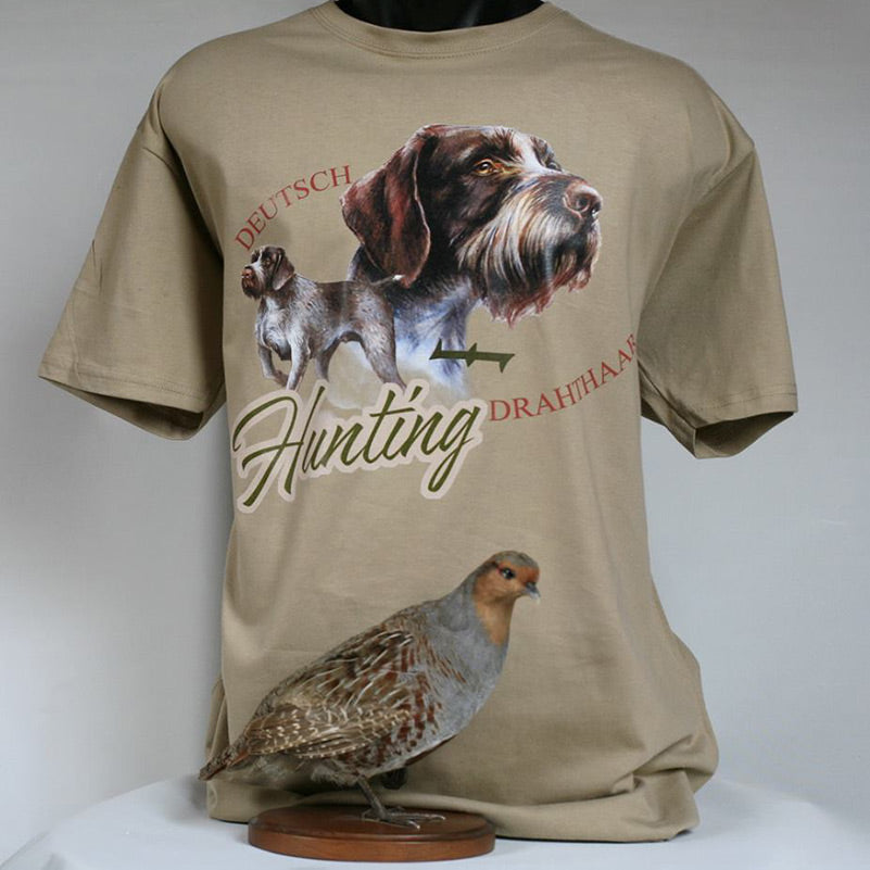 SiurhaArt T-Shirt Deutch Hunting drahtthaar