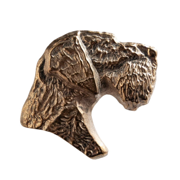 "Deutsch Drahthaar - German Wirehaired Pointer" bronze pin