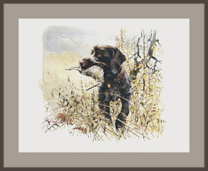 Author's signature print           "Woodcock hunting"