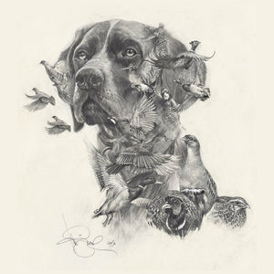 Author's print "Oh. my dreams ...German Shorthaired Pointer"