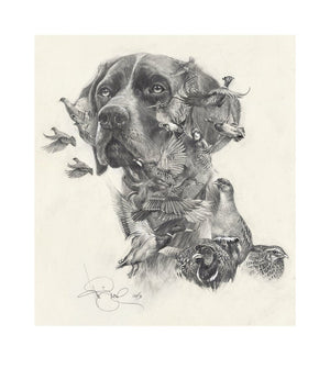 Author's print "Oh. my dreams ...German Shorthaired Pointer"