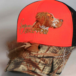 Hunters hat "Epagneul Breton" orange-grey-camo