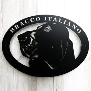 Metal dog sign "Bracco Italiano"