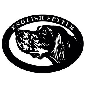 Metal dog sign "English Setter"