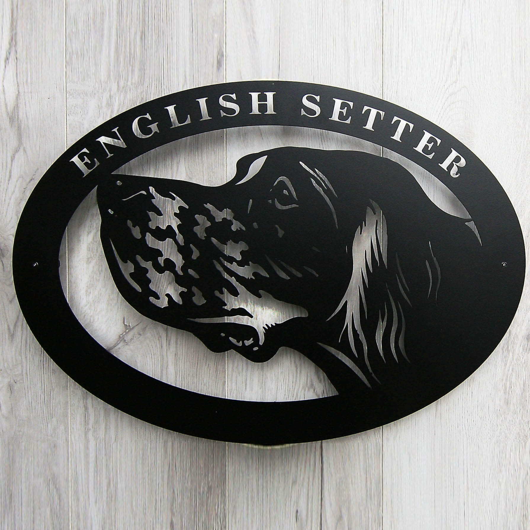 Metal dog sign "English Setter"1