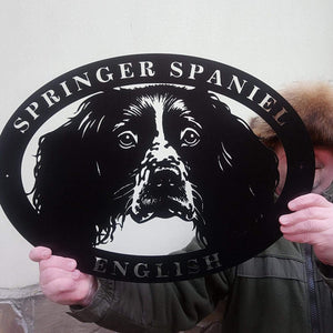 Metal dog sign "English Springer Spaniel"