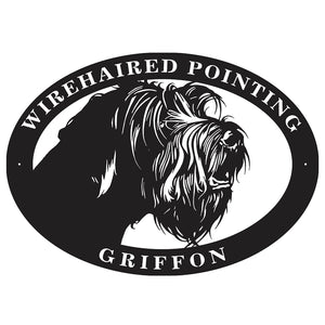 Metal dog sign "Wirehaired Pointing Griffon"