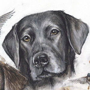 Author's print "Hunting with the Labs"